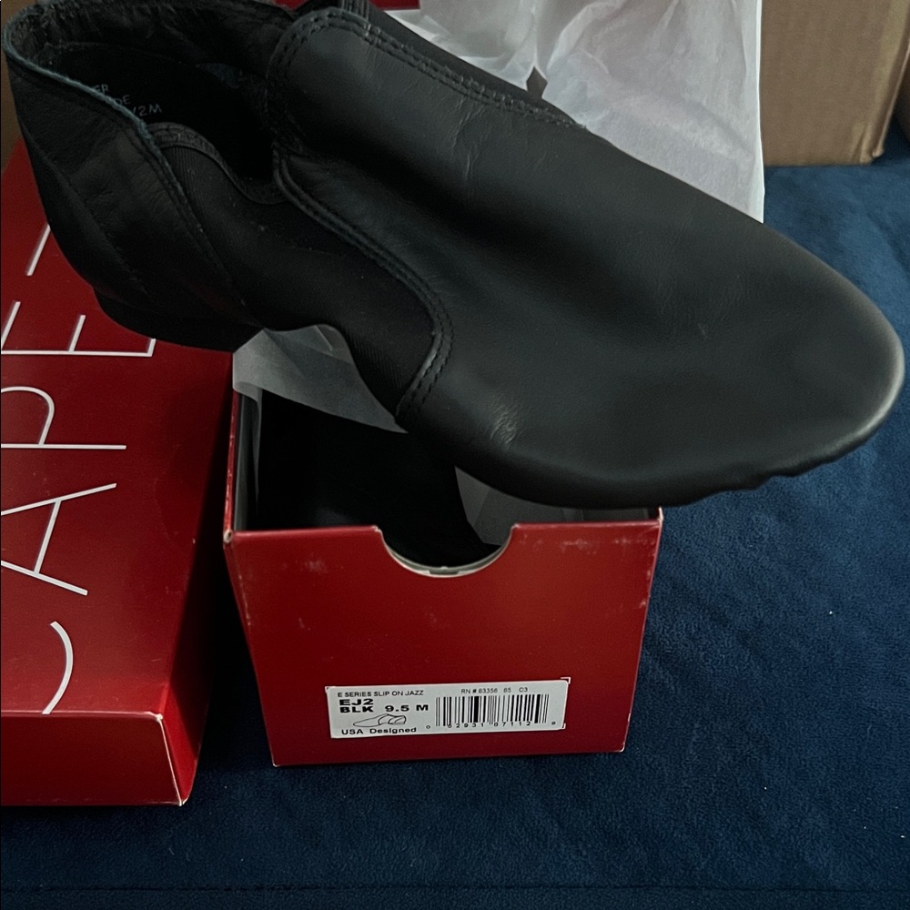 Capezio Men's Sleek Black Slip-On Shoes